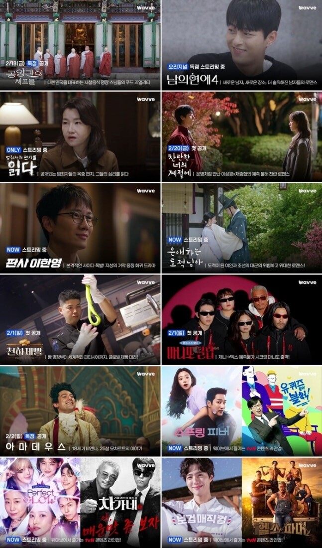 웨이브, 2월 신규 콘텐츠 라인업 공...